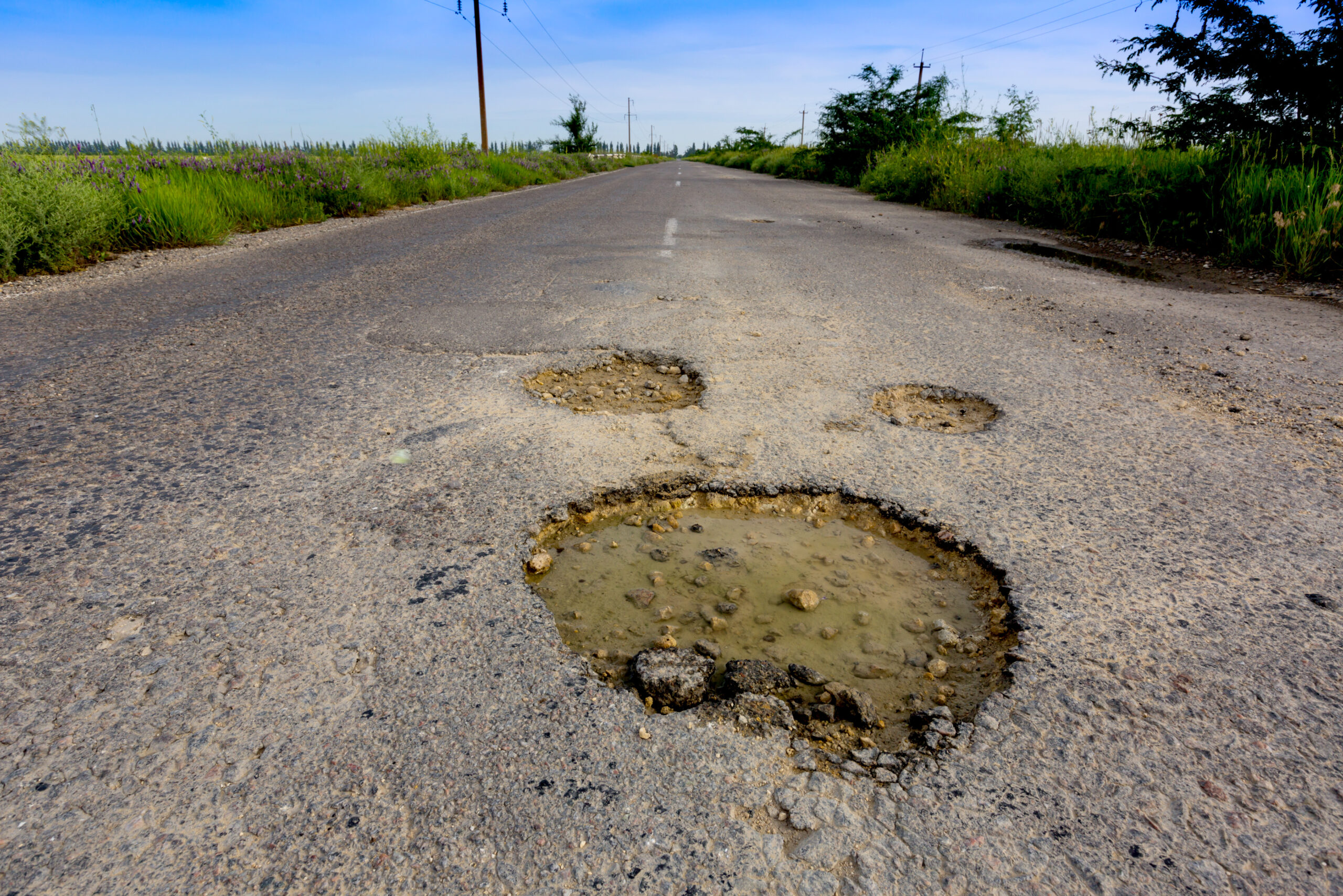 potholes poor road conditions road hazards