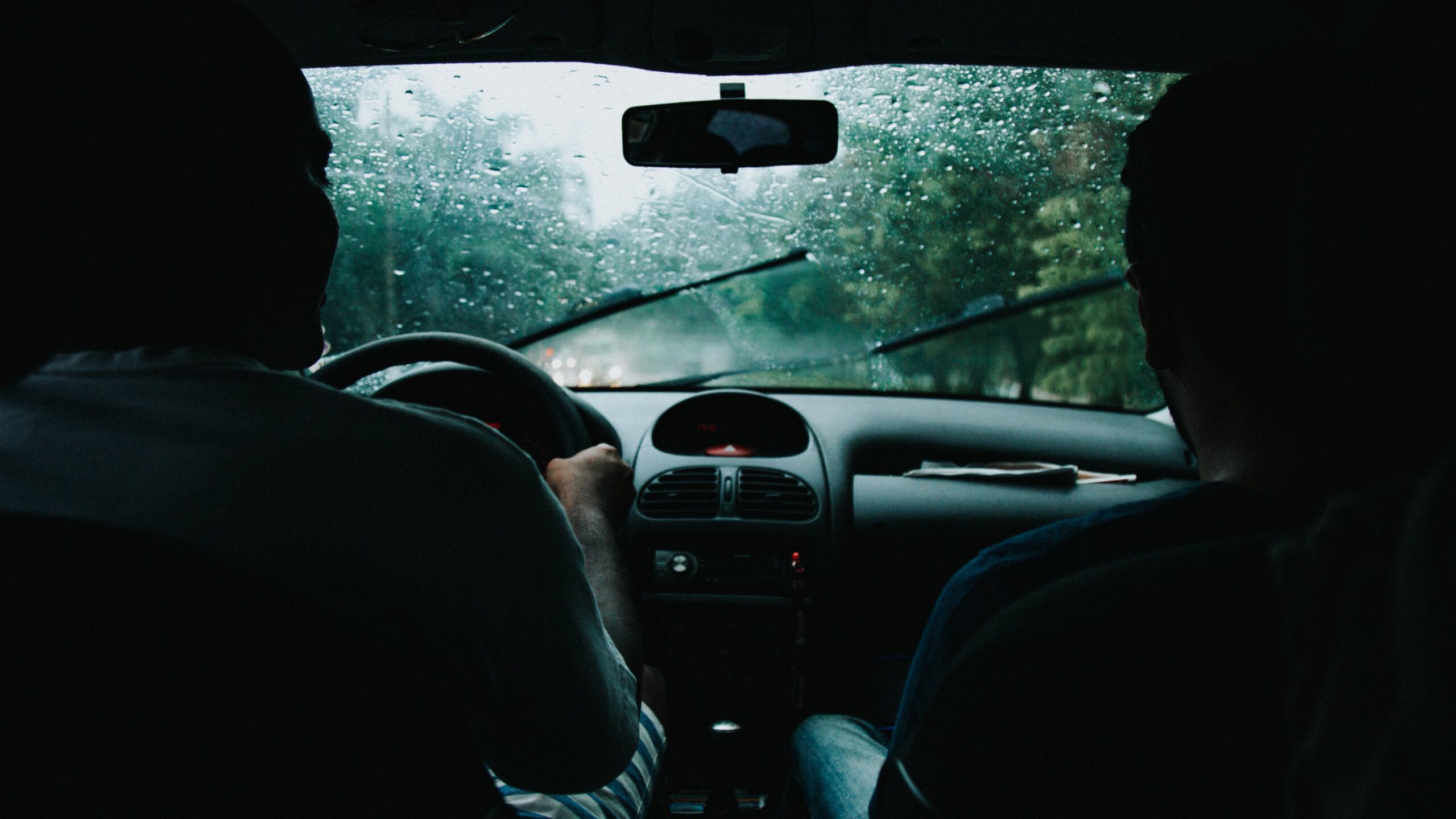 driver and passenger in car