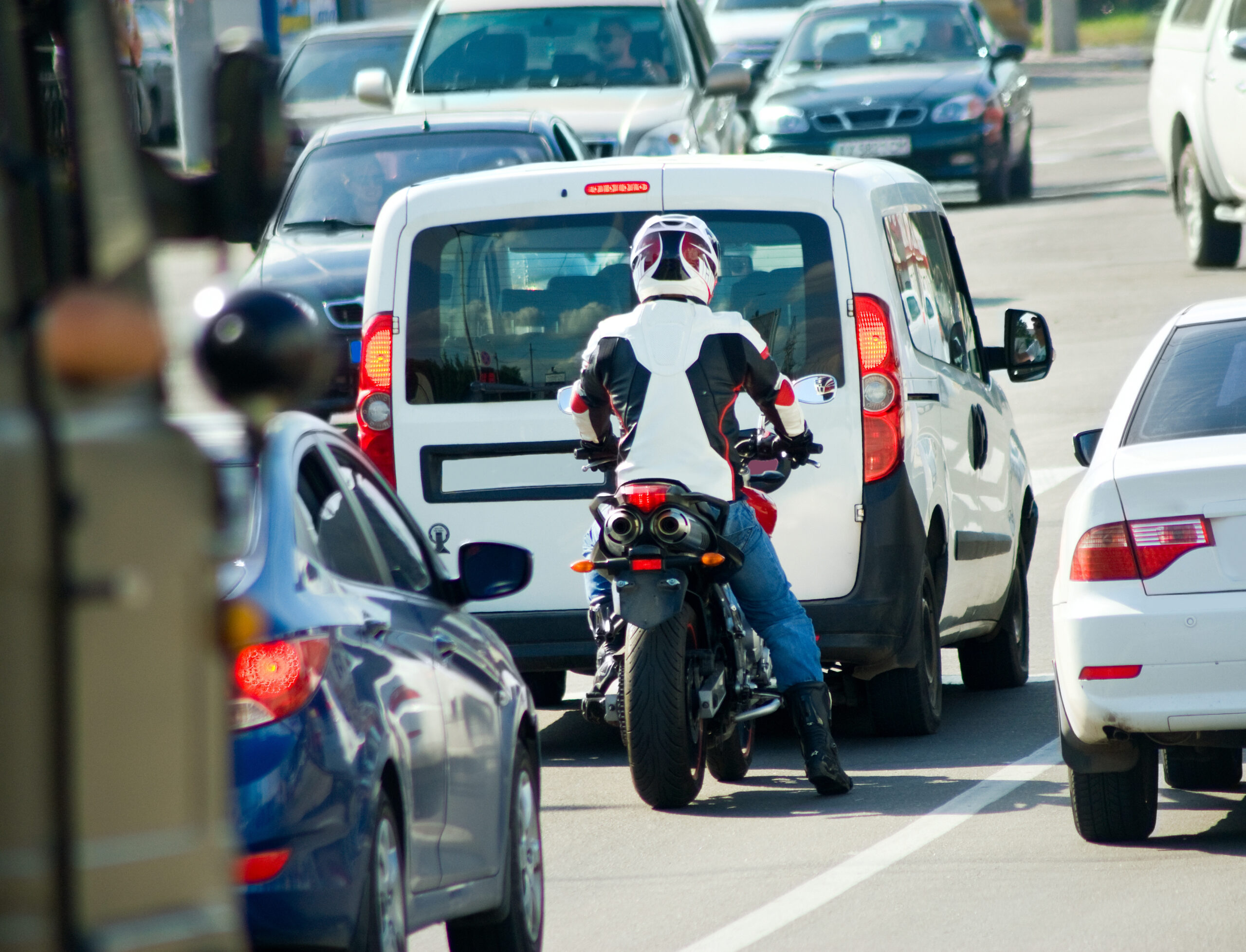 image of cars on the road motorcycle